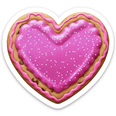 cookie heart with glitter sticker