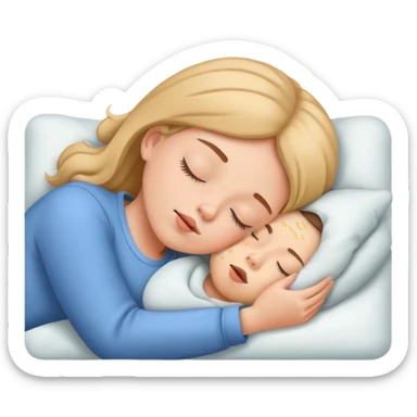 girl sleeping with snoring sound sticker