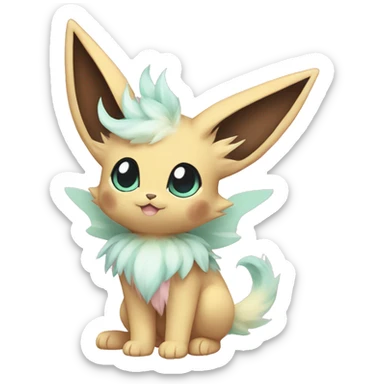 Kawaii Pastel Eeveelution-Cute-Pokémon-fusion full body sticker