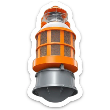 emergency siren color orange sticker