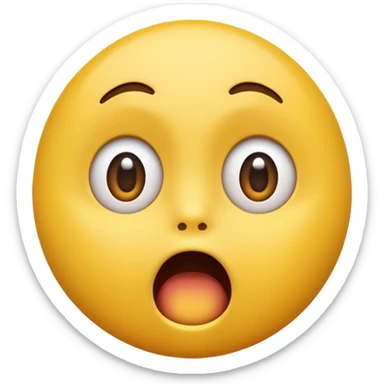 Normal emoji face but weird expression  sticker