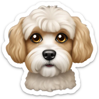 Poodle Shih Tzu mix tan  sticker