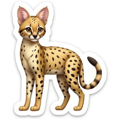 Serval-Genet-Ocelot-Cheetah-hybrid, full body sticker
