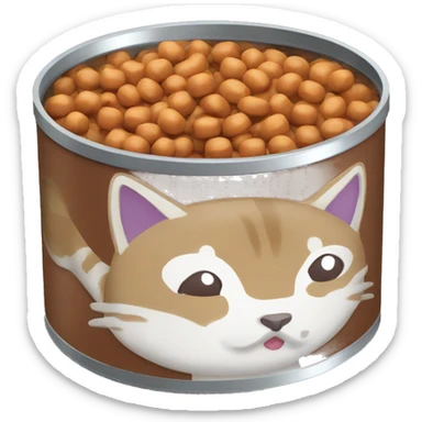 cat food can with Thunfish sticker