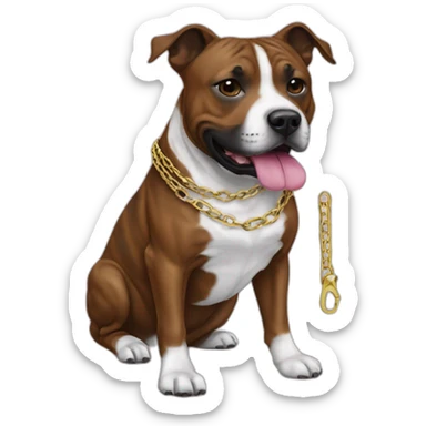 Staffy golf chains sticker