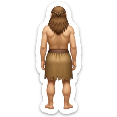 backview neanderthal cloth skirt sticker