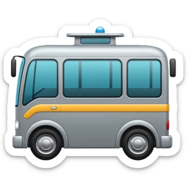 Crea un emoji de transporte público en color gris sticker