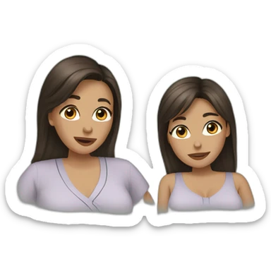 Two pregnant friends watching greys anatomy sticker
