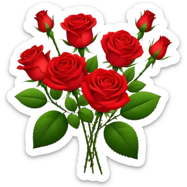 A bunch of red roses. And the name Linnea on them sticker