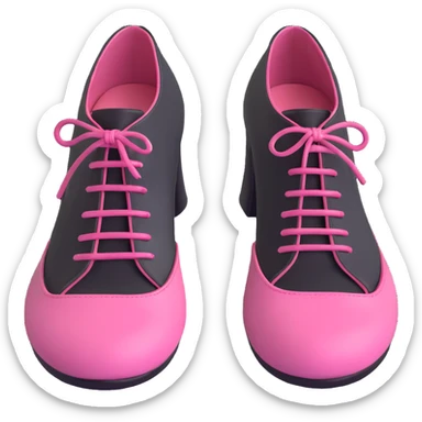 BLACKPINK-inspired gothic shoes, no hearts, black and pink, cute and sticker