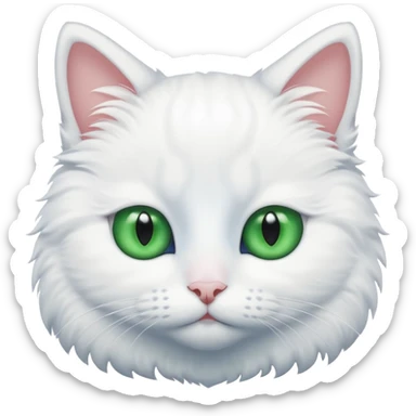 Gato branco um olho verde e um olho azul sticker