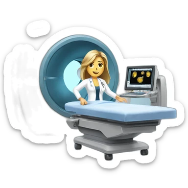 Posh-Radiologist-performing-breast-mri-to-leni-klum sticker