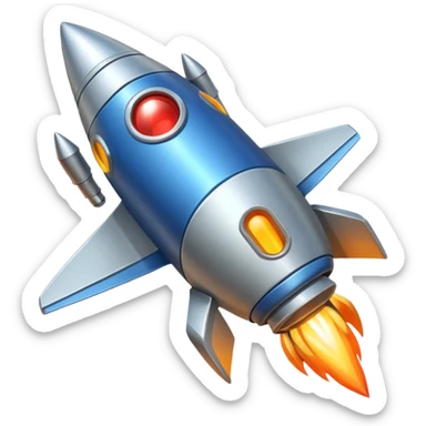 rocket-powered animal sticker