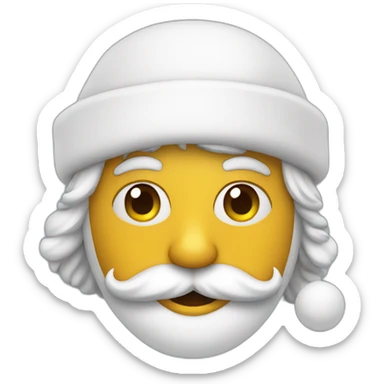 Un chat avec un costume de père Noël sticker