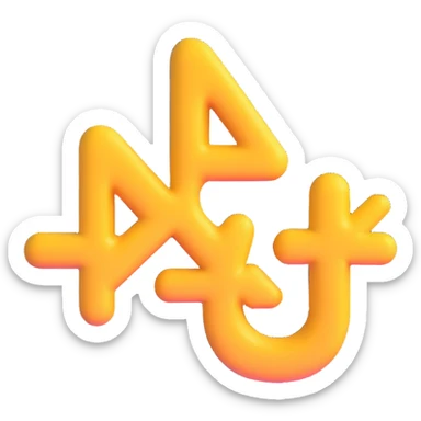 Plus five symbol +5, three-dimensional, cartoon style, white background, perspective view, vibrant colors, detailed, floating in space, dynamic and lively sticker