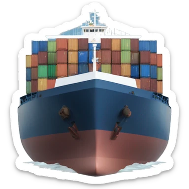 Ship with Cargo Containers sticker