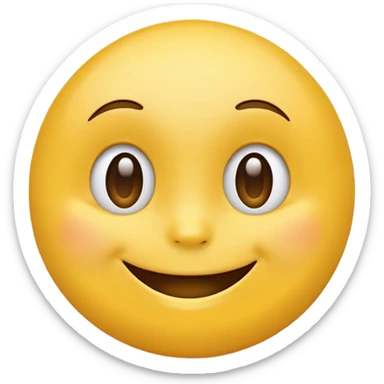 A normal smiling yellow emoji like the basic iPhone one's pointing to its head like it has a great idea sticker