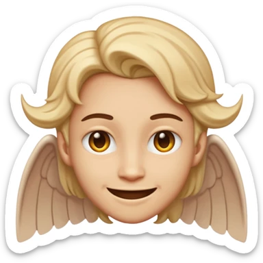 Metade do rosto anjo outra metade demônio igual os do zap sticker