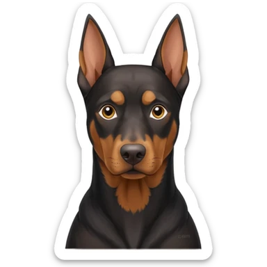 Dobermann european uncropped sticker