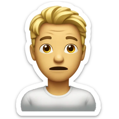 an annoyed person sticker