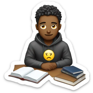 University student, Study hard, lots of assignment deadline, tired, study at Night, using computer  sticker