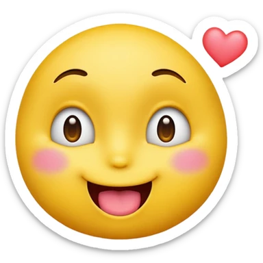 standard yellow emoji face leaning in for a kiss eyes rolled back tongue out sticker