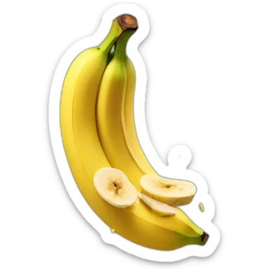 exploded banana sticker