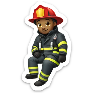 Fire man ride on house sticker