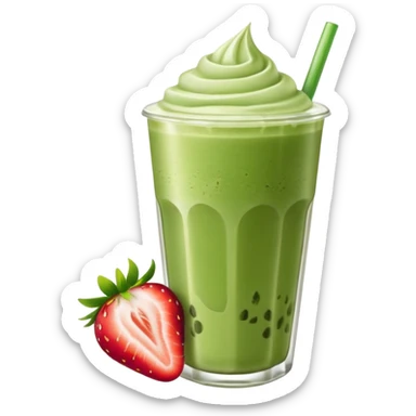 iced matcha latte strawberry  sticker