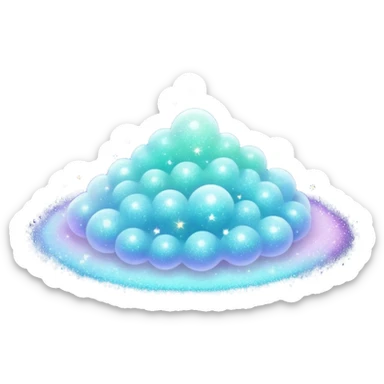 tiny glitter dust floating in the air, very small sparkles scattered everywhere, bright and shiny, like magical fine dust. Rounded, glossy, smooth, soft shadows, white background.




 sticker