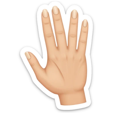 Make a band that has the ring finger down but all the other fingers are up  sticker