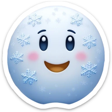 Cinematic Realistic Snow Emoji, Soft and delicate, with fluffy snowflakes drifting gently to the ground. The snow blankets the landscape in a peaceful, serene hush, creating a calm and sparkling atmosphere. Soft glowing outline, capturing the essence of tranquility, winter beauty, and crisp, clean freshness in a scene of falling snow! sticker
