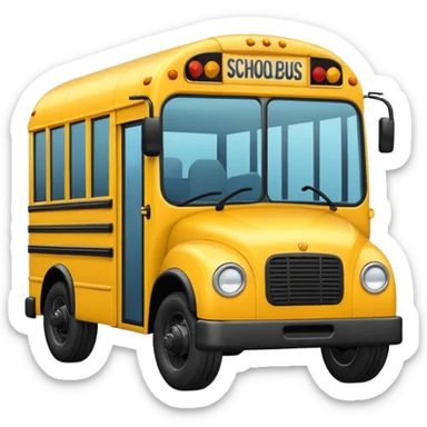 Make me an emoji of a small school bus sticker