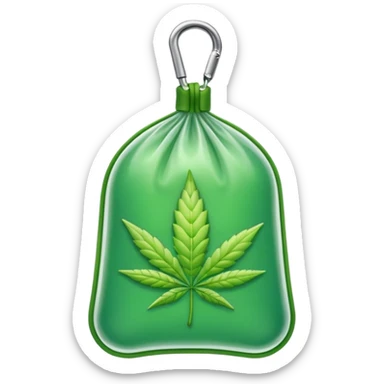 weed bud pack zip transparent sticker