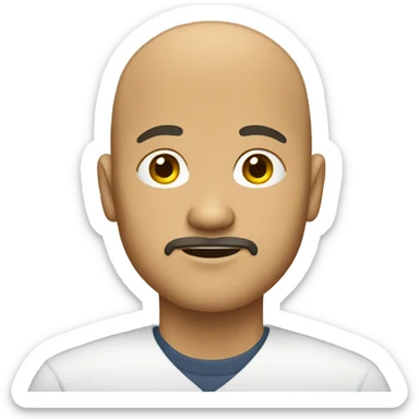 Filipino bald man with a goatee sticker