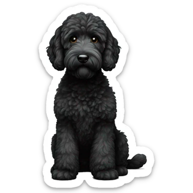 black goldendoodle sticker