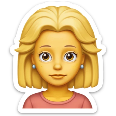 Lisa Simpson same in cartoon sticker