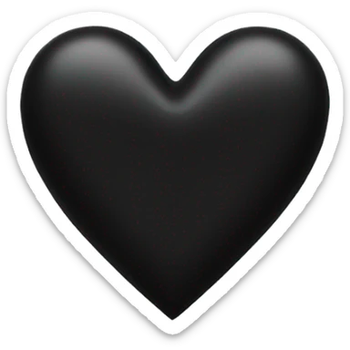 Black heart  sticker