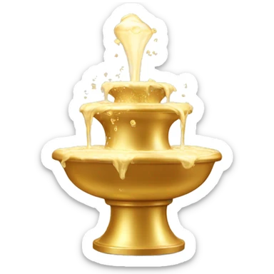 golden champagne foam fountain  sticker