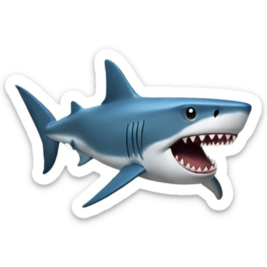 Shark tiger beach sticker