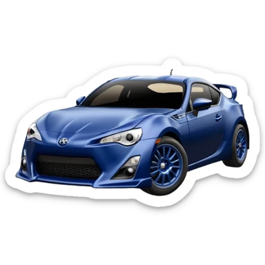 Extremely Distressed dented rusty old Extended wheelbase 2013 scion fr-s dark matte blackened blue 4wd monster Baja desert silver wheeled stadium racer  sticker