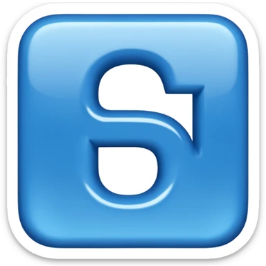 capital letter "G" printed in blue color square shape in center sticker
