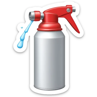 foam spray can object icon, aerosol can with foam coming out, shiny metal + plastic cap, 3D cartoon, mobile game icon style, centered, clean background, no text, no watermark
 sticker