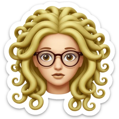 Medusa Versace with glasses  sticker