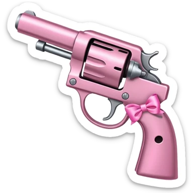 pink pistol with a pink ribbon sticker