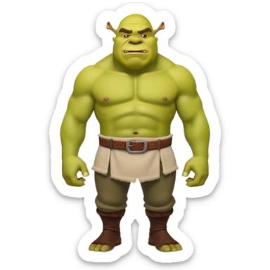 Shrek the green ogre sticker