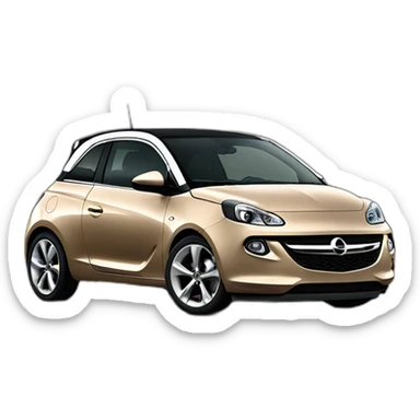 Light brown Opel Adam with white roof sticker