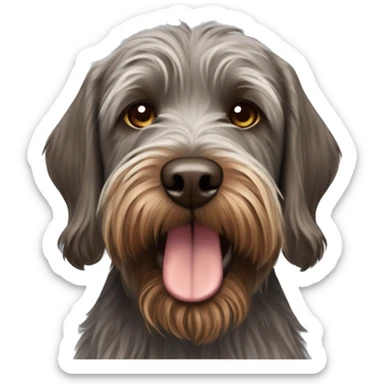 Wirehaired pointing griffon dog breed sticker