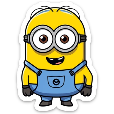 A minion screaming sticker