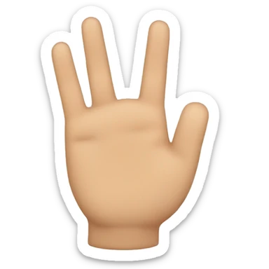 Mano con dedo medio extendido sticker